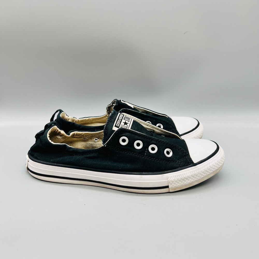 Converse Shoes Womens 9 Black Canvas Chuck Taylor All Star Shoreline Sneakers